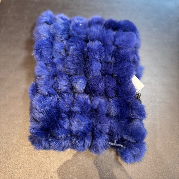 NWT Adrienne Landau Luxurious Purple Rabbit Fur Neck Scarf